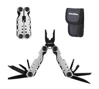 ValueMax Pince Multifonction en Acier Inoxydable 13 en 1, Couteau Multifonction, Multitool Parfait pour Extérieur, Camping, Randonnée, Réparation Simple, Argent