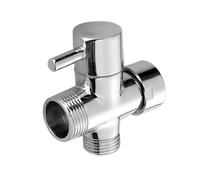Valve 3 Voies en Laiton Massif, Inverseur à 3 Voies Commutateur, Vanne DéRivation Douche, Vanne D'Adaptateur en T G1 / 2", Douchette et Bras de Douche Inverseur（D）