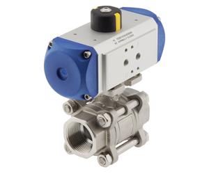 Valve à bille pneumatique G1-1/4'' 2 voies en acier inoxydable fermée par ressort - BL2SA3