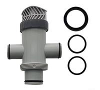 Valve à piston robuste en PVC 11872 avec joint élastique, design anti-fuite pour tuyau de 3,2 cm et 3,8 cm, remplacement de pompe à vide Intex Pool (1 lot)