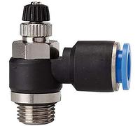 Valve anti-boulochage « Série bleue » - G3/8 A - Pour Schl.-Diamètre extérieur 12 mm - Distance de travail max. 15 bar - Plastique/MS vern.