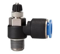 Valve anti-boulochage « Serie bleue » - R1/2 A - Pour Schl.-Diamètre extérieur : 12 mm - Distance de travail max. 15 bar - Plastique/MS vern.