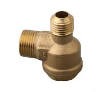 Valve Check Laiton Orifice Débordement Pression Rapide(16x14mm) | 2 ports filetage mâle, laiton , installation rapide, réduit pression, pour compresseur huile