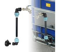 Valve col de cygne avec robinet en laiton de 1,9 cm et angle PP de 25 mm pour un débit rapide pour les configurations IBC et réservoir d'eau