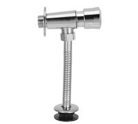 Valve de Chasse Manuelle pour Urinoir, Filetage 20mm, Bouton-poussoir | Acier Inoxydable Argenté, Mécanisme Temporisé, Installation Facile, Raccord Exposé pour Sanitaires Publics à Usage Fréquent