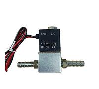 Valve de compresseur pneumatique en aluminium, 1/4 pouces, normalement fermée, tension 12V 24V 110V 220V, for Air, eau, huile, tuyau 8mm(DC 12V 10mm)