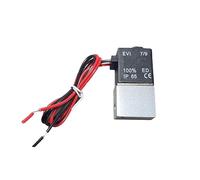 Valve de compresseur pneumatique en aluminium, 1/4 pouces, normalement fermée, tension 12V 24V 110V 220V, for Air, eau, huile, tuyau 8mm(AC 220V wiring)