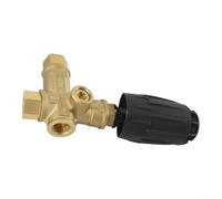 Valve de déchargement en laiton robuste compatible avec ForAnnovi pour Reverberi VRT3-310, évaluée 4500 PSI 10,5 GPM, équipée d'un bouton de réglage et d'un ressort noir pour améliorer les