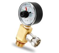 Valve de purge de piscine avec manomètre | Ensemble de décharge de pression manuel pour filtre de piscine avec mécanisme d'étanchéité sécurisé, valves de purge avec