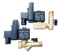Valve de vidange électrique en laiton, 1/2 pouces, avec minuterie for eau, Drainage électronique 220v 110v 24v 16bar(OPT-A,BSP-230VAC)