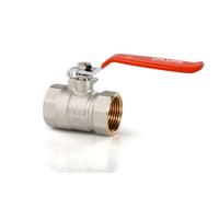 VALVEX ORO Robinet à boisseau sphérique 1/2" avec poignée en acier DN15, filetage intérieur des deux côtés, PN16, 120 °C