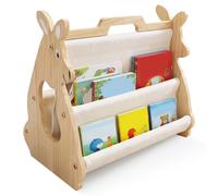 Valyrane Bibliothèque Enfant en Bois - Étagère Montessori pour Bébé et Petit Enfant | Petite Bibliothèque à Hauteur Adaptée, Stable et Sûre