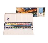 Royal Talens Van Gogh - Set de peinture aquarelle T.20M8624 - Boîte métal, 24 demi-godets