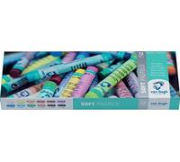 Van Gogh Pastels doux - Kit de démarrage de 12 couleurs - Qualité artistique étudiante - Stylos ronds fins - Couleurs pures brillantes - Pigments de qualité supérieure - Résistance à la lumière