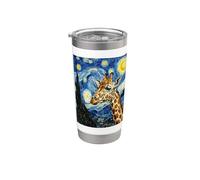 Van Gogh Peinture Girafe Nuit Étoilée Art Gobelet isotherme en acier inoxydable double paroi