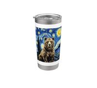 Van Gogh Peinture Ours Nuit Étoilée Art Gobelet isotherme en acier inoxydable double paroi