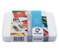 Van Gogh Set d'aquarelles, boîte de poche en plastique, 12 demi-plaques Sélection générale