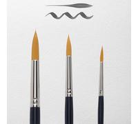 Van Gogh Set de 3 Pinceau Aquarelle Série 191, N° 4-8-12 RT90919133 Bleu
