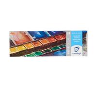 Set d'aquarelle Van Gogh dans une boîte métallique | 24 demi-godets