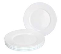 Van Well Bormioli Rocco Toledo Lot de 6 assiettes à dessert rondes en verre opale blanc Ø 20 cm