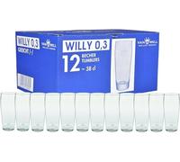 Van Well Lot de 12 verres à bière Willi Tasse 0,2 l calibré | Verre à bière Idéal pour les restaurants