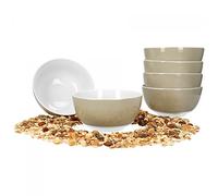 Van Well Lot de 6 bols à céréales, Salade Série Vario Porcelaine - Couleur au choix beige