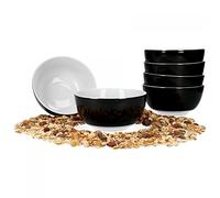 Van Well Lot de 6 bols à céréales, Salade Série Vario Porcelaine - Couleur au choix noir