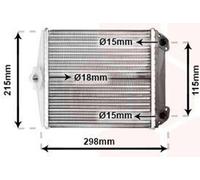 VAN WEZEL 30006171 Échangeur thermique Chauffage intérieur Radiateur adapté pour MERCEDES-BENZ Berline à hayon (W124) Classe S Berline (W126) W124 Modèle T (S124)