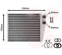 VAN WEZEL 30006465 Echangeur de chaleur du chauffage de l'habitacle Radiateur adapté à MERCEDES-BENZ W169 W245) pour MINI à hayon (R56)