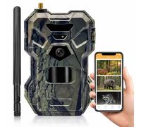 VanBangTec Caméra de chasse 4G APP 30 MP 2K Caméra de chasse avec carte SIM, caméra de vision nocturne 850 nm IR LED, caméra de chasse avec détecteur de mouvement, vision nocturne