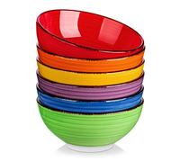 vancasso BONITA Lot de 6 Bols À Céréales En Grès，820ml, 16.3cm x 7.2cm, Bols À Soupe Passent Au Lave-Vaisselle Et Au Micro-Ondes