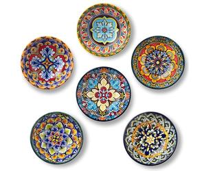vancasso Lot de 6 Bols à Sauce en Céramique - Petits Bols pour Tapas, Apéritif, Sushi ou Dip - Service de Mini Soucoupes Style Bohème