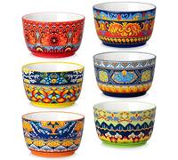 vancasso Ramequins Lot, 6 X 240 ML Ramequins et Moules à Soufflés en Porcelaine, Ramequin Creme Brulee pour Muffin et Gâteau, Ramequin Four à Crème, Sauce, Fruit, Ø8 CM - Style Bohème