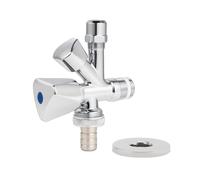 Vancoco Vanne d'angle combinée 1/2 "FM x 3/4 "FM x 3/8 Robinet Équerre Combiné Universelle Auto-Étanche