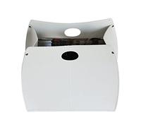 VANDA: Porte-Revues en Cuir Couleur Blanc, Porte Journaux, Sac de Rangement, Range-Revues Made in Italy by Limac Design