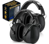 Vanderfields Casque antibruit pour adultes - Noir Minuit, Lot de 2 | Vanderfields - Réduction du bruit de 35 dB (2 kHz), coussinets doux et arceau réglable