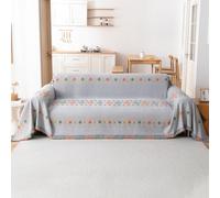 VanderHOME Bohème Housse De Canapé,Multifonction Jeté de Canapé Grande Taille, Réversible Couvre Canapé Jete de Canape Polyvalente 180 * 260cm-Gris