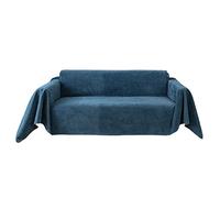 VanderHOME éPaissir Le Tissu AntidéRapage Plaid Imperméable, Housse Protection Canapé Lavable Jeté de Canapé pour Domestiques，Protege Canape Antidérapant Bleu foncé-180 * 340cm