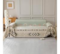 VanderHOME Géométrique Art Housse de canapé,Multifonction Jeté de Canapé Grande Taille, Réversible Couvre Canapé Jete de Canape Polyvalente 180 * 260cm-géométrie Verte