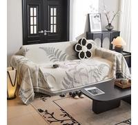 VanderHOME Grand Plaid et Couvre-lit en Chenille, Protege Canape, Lavable Jeté de canapé, Jete de canape avec Franges Délicates 180 * 180cm-Noir 2