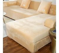 VanderHOME Housse Canapé d'angle Extensible, Super Douce en Polyester pour Chien ou Animal Domestique Minimaliste Moderne Protection Canapé d'angle (Beige)