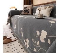 VanderHOME Housse de Canapé 1 2 3 4 Places, Réversible Jeté De Canapé, Couvre Canape Décorative Multifonctionnelle, Housse pour Meubles De Canapé 180 * 180cm-Gris