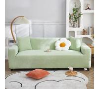 VanderHOME Housse de Canape Antidérapante, Couvre Canape en Polyester Douce, Housse Protection Canapé Minimaliste Moderne Jacquard, Lavable en Machine (3 siège, Vert Menthe)