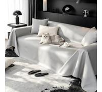 VanderHOME Housse de Canapé Souple Housse pour Canapé Imperméable Housse de Canape 3 Places Couvre Canapé Antidérapante Convient Aux Animaux Domestiques Enfants 90 * 160cm-Gris Clair(1 PC)