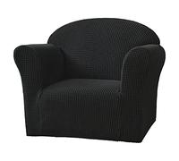 VanderHOME Housse de Fauteuil pour Enfant Extensible Jacquard Housse de Canapé Enfant Housse Fauteuils Lavable pour Chambre d'enfant (Noir)
