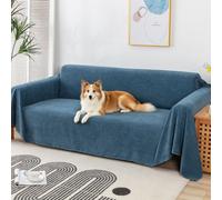 VanderHOME Imperméable Housse de canapé Extensible Serviette de canapéAnti-poussière Canapé Couverture Lavable Protège Canapé Canapé Serviette pour Domestiques Animaux Enfants 180 * 340cm-Bleu foncé