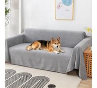 VanderHOME Imperméable Housse de canapé Extensible Serviette de canapéAnti-poussière Canapé Couverture Lavable Protège Canapé Canapé Serviette pour Domestiques Animaux Enfants 180 * 130cm-Gris