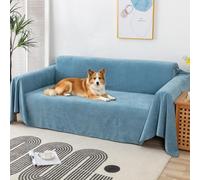 VanderHOME Imperméable Housse de canapé Extensible Serviette de canapéAnti-poussière Canapé Couverture Lavable Protège Canapé Canapé Serviette pour Domestiques Animaux Enfants 180 * 420cm-Bleu Clair