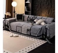VanderHOME Multifonctionnel Chenille Plaid Couverture Canape Décoratifs Jeté de lit ou Jeté de canapé Doux et Confortable Couvre Canapé de canapé Chambre Salon 180 * 130cm-Gris