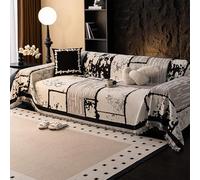 VanderHOME Multifonctionnel Chenille Plaid Couverture Canape Décoratifs Jeté de lit ou Jeté de canapé Doux et Confortable Couvre Canapé de canapé Chambre Salon 180 * 300cm-Blanc